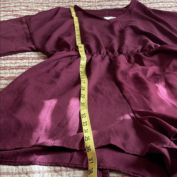 LuLaRoe “Melinda” Burgundy Jumpsuit shorts - Picture 9 of 11